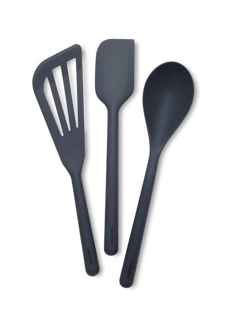 GreenPan Platinum Silicone Tools 3-Piece Utensil Set | Gray