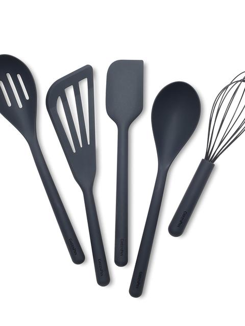 GreenPan Platinum Silicone Tools 5-Piece Utensil Set | Gray