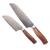 GreenPan Premiere Titanium Cutlery 2-Piece Santoku Knife Set with Walnut Handles