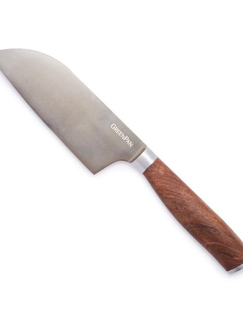 GreenPan Premiere Titanium Cutlery 5" Small Santoku with Walnut Handle