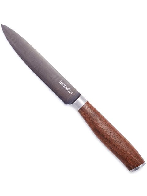 GreenPan Premiere Titanium Cutlery 5" Utility Knife with Walnut Handle