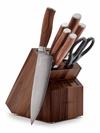 GreenPan Premiere Titanium Cutlery 8-Piece Knife Block Set with Walnut Handles