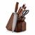 GreenPan Premiere Titanium Cutlery 8-Piece Knife Block Set with Walnut Handles