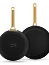 GreenPan Reserve Ceramic Nonstick 10" and 12" Frypan Set | Black