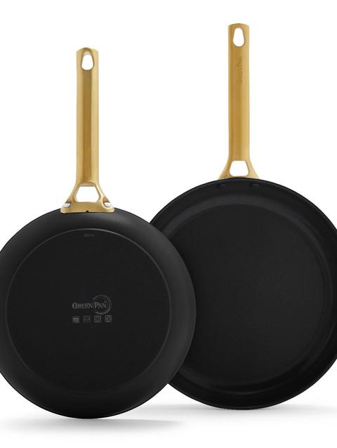 GreenPan Reserve Ceramic Nonstick 10" and 12" Frypan Set | Black