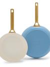 GreenPan Reserve Ceramic Nonstick 10" and 12" Frypan Set | Sky Blue