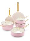 GreenPan Reserve Ceramic Nonstick 10-Piece Cookware Set | Blush