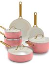 GreenPan Reserve Ceramic Nonstick 10-Piece Cookware Set | Coral