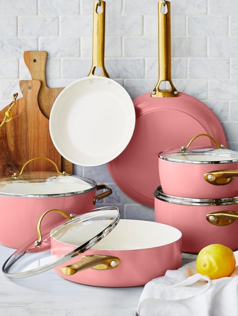 GreenPan Reserve Ceramic Nonstick 10-Piece Cookware Set | Coral