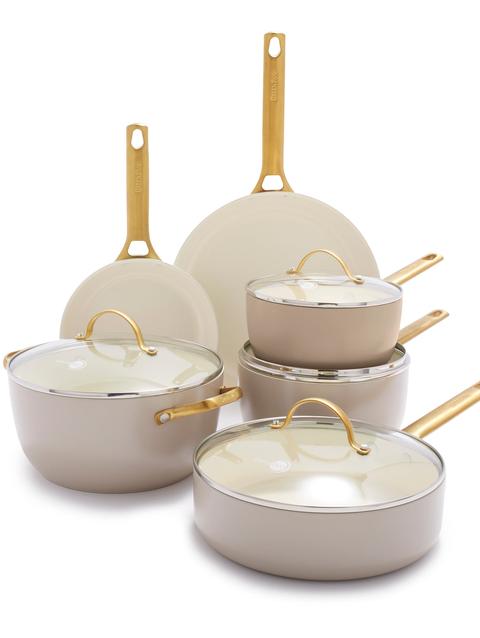 GreenPan Reserve Ceramic Nonstick 10-Piece Cookware Set | Taupe