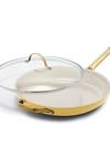 GreenPan Reserve Ceramic Nonstick 12" Frypan with Helper Handle and Lid | Sunrise