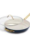 GreenPan Reserve Ceramic Nonstick 12" Frypan with Helper Handle and Lid | Twilight