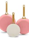 GreenPan Reserve Ceramic Nonstick 8", 10" and 12" Frypan Set | Coral