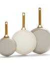 GreenPan Reserve Ceramic Nonstick 8", 10" and 12" Frypan Set | Taupe