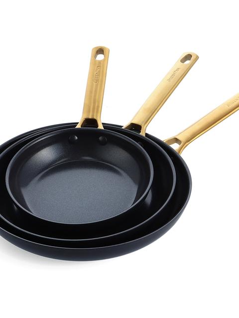 GreenPan Reserve Ceramic Nonstick 8", 9.5" and 11" Frypan Set | Black