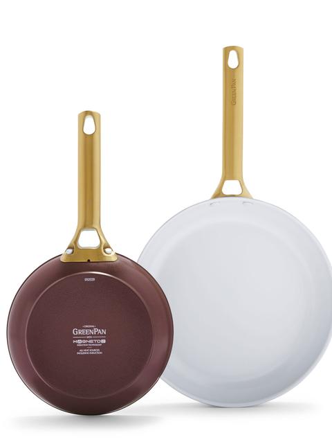 GreenPan Reserve Ceramic Nonstick 8" and 11" Frypan Set | Burgundy