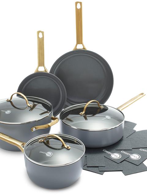 GreenPan Reserve Ceramic Nonstick 8-Piece Cookware Set | Charcoal