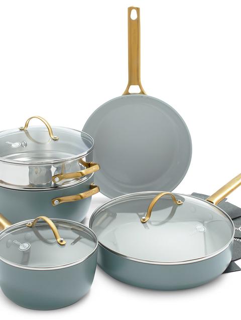 GreenPan Reserve Ceramic Nonstick 8-Piece Cookware Set | Smoky Blue