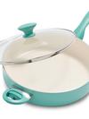 GreenPan Rio Ceramic Nonstick 5-Quart Sauté Pan with Lid | Turquoise