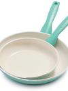 GreenPan Rio Ceramic Nonstick 8" and 10" Frypan Set | Turquoise