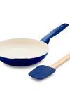 GreenPan Rio Ceramic Nonstick 8" Frypan with Spatula | Navy