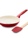 GreenPan Rio Ceramic Nonstick 8" Frypan with Spatula | Red