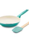 GreenPan Rio Ceramic Nonstick 8" Frypan with Spatula | Turquoise