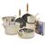 GreenPan Stanley Tucci™ Ceramic Nonstick 11-Piece Cookware Set with The Tucci Cookbook | Carrara White