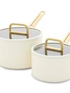 GreenPan Stanley Tucci™ Ceramic Nonstick 4-Piece Saucepan Set | Carrara White