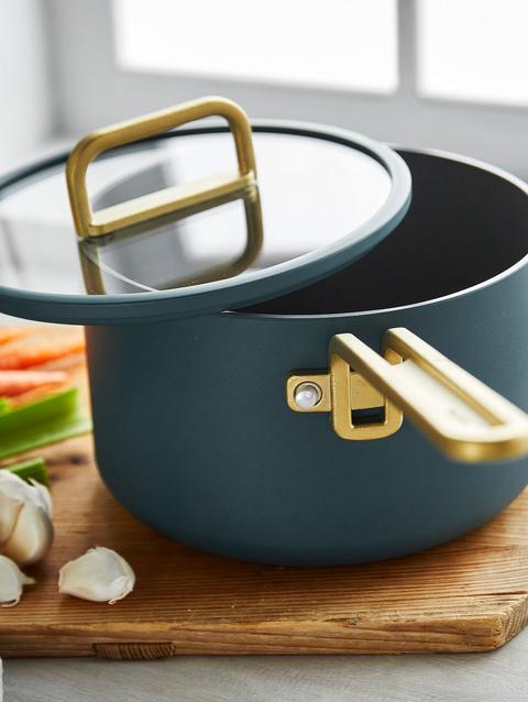 GreenPan Stanley Tucci™ Ceramic Nonstick 4-Quart Saucepan with Lid | Venetian Teal