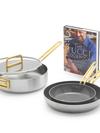 GreenPan Stanley Tucci™ Mixed Material Stainless Steel 4-Piece Chef Set with the Tucci Cookbook