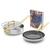 GreenPan Stanley Tucci™ Mixed Material Stainless Steel 4-Piece Chef Set with the Tucci Cookbook