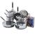 GreenPan Stanley Tucci™ Stainless Steel Ceramic Nonstick 13-Piece Cookware Set with the Tucci Cookbook