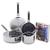 GreenPan Stanley Tucci™ Stainless Steel Ceramic Nonstick 6-Piece Cookware Set with The Tucci Cookbook