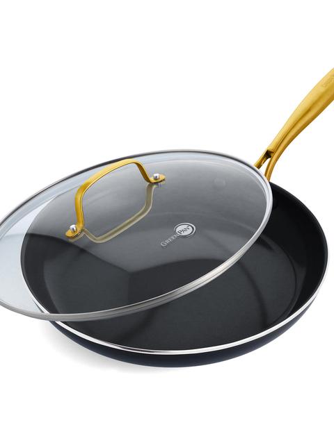 GreenPan Studio Ceramic Nonstick 12" Frying Pan with Lid