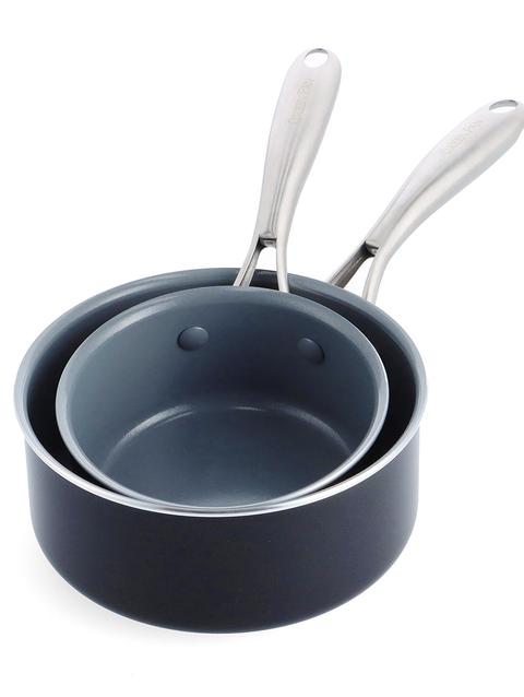 GreenPan Swift Ceramic Nonstick 1-Quart and 2-Quart Saucepan Set