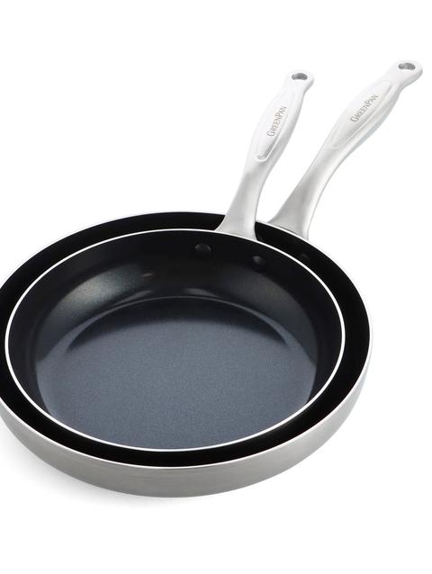 GreenPan TriClad Ceramic Nonstick 9.5" and 11" Frypan Set