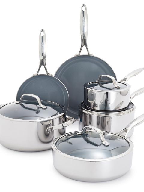 GreenPan Valencia Pro Stainless Steel 10-Piece Cookware Set