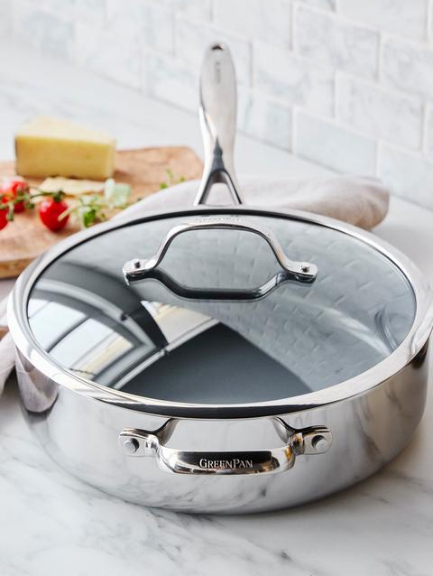 GreenPan Valencia Pro Stainless Steel 5-Quart Sauté Pan with Lid