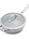 GreenPan Venice Pro Ceramic Nonstick 3.5-Quart Chef's Pan with Lid and Helper Handle