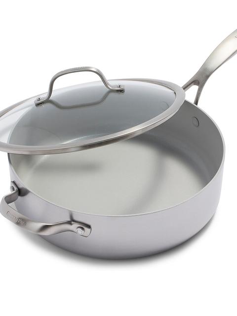 GreenPan Venice Pro Ceramic Nonstick 5-Quart Sauté Pan with Lid and Helper Handle