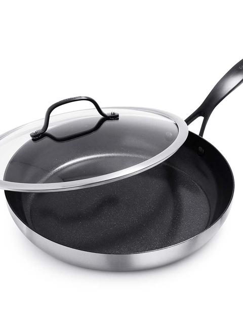 GreenPan Venice Pro Noir Ceramic Nonstick 12" Frypan with Lid